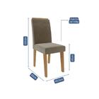 Cadeira De Jantar Mdf 2 Peças Encosto Fixo Tais Cimol