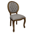 Cadeira De Jantar Medalhão Capitonê Verniz Imbuia Brilho E Li
