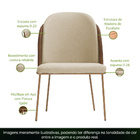 Cadeira De Jantar Mila Aço Ouro.f Corano Marrom/lona Bege - N