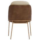 Cadeira De Jantar Mila Aço Ouro.f Corano Marrom/lona Bege - N