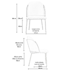 Cadeira De Jantar Mila Aço Ouro.f Corano Marrom/poliéster Cin