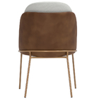 Cadeira De Jantar Mila Aço Ouro.f Corano Marrom/poliéster Cin