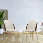 Cadeira De Jantar Mila Aço Ouro.f Corano Marrom/velosuede Off