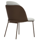 Cadeira De Jantar Mila Base Aço Chocolate Corano Marrom Escur