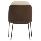 Cadeira De Jantar Mila Base Aço Chocolate Corano Marrom Escur