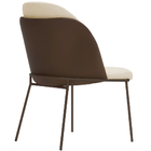 Cadeira De Jantar Mila Base Aço Chocolate Corano Marrom Escur