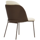 Cadeira De Jantar Mila Base Aço Chocolate Corano Marrom Escur