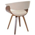 Cadeira De Jantar Moderna Base Madeira Fixa Betani R02 Linho