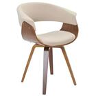 Cadeira De Jantar Moderna Base Madeira Fixa Betani R02 Linho