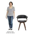 Cadeira De Jantar Moderna Base Madeira Fixa Betani R02 Sintét