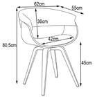 Cadeira De Jantar Moderna Base Madeira Fixa Betani R02 Sintét