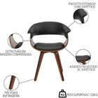 Cadeira De Jantar Moderna Base Madeira Fixa Betani R02 Sintét