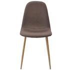 Cadeira De Jantar Moderna Slim Pés Madeira Lânia R02 Linho Ma