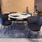 Cadeira De Jantar Nanda Cinza Claro Com Base Cobre - Or Design