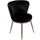 Cadeira De Jantar Nanda Cinza Claro Com Base Cobre - Or Design