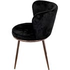 Cadeira De Jantar Nanda Cinza Claro Com Base Cobre - Or Design