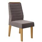 Cadeira De Jantar Ondina Carvalho Nobre Veludo Lunar 2 Unidad