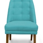 Cadeira De Jantar Paris Suede Azul Turquesa - Meular Decor