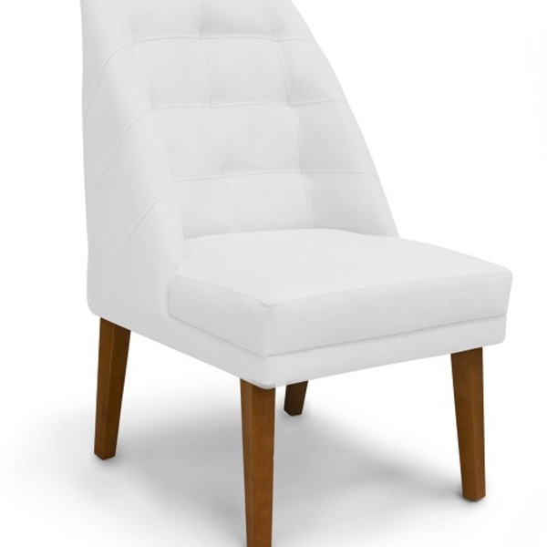 Cadeira De Jantar Paris Suede Branco - Meular Decor
