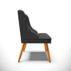 Cadeira De Jantar Pés Palito Castanho Kit 4 Liz Corino  - Pre