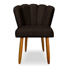 Cadeira De Jantar Pétala Estofada Pés Palito Suede - Montanar