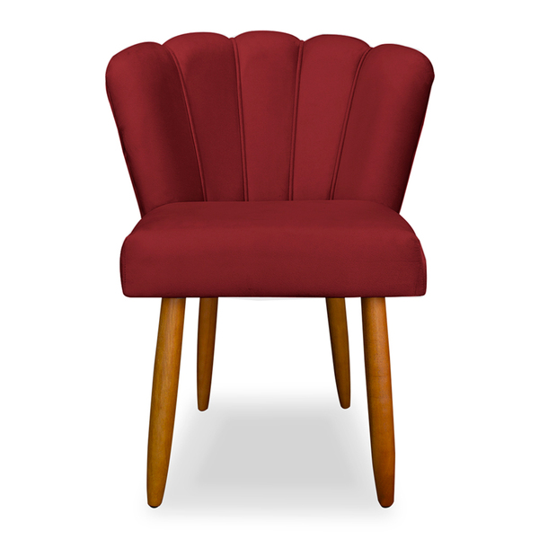 Cadeira De Jantar Pétala Estofada Pés Palito Suede - Montanar