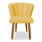 Cadeira De Jantar Pétala Estofada Pés Palito Suede - Montanar