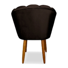 Cadeira De Jantar Pétala Estofada Pés Palito Veludo - Montana