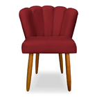 Cadeira De Jantar Pétala Estofada Pés Palito Veludo - Montana