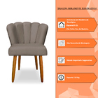 Cadeira De Jantar Pétala Estofada Pés Palito Veludo - Montana