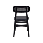 Cadeira De Jantar Rainer Moderna Preta Telinha Madeira