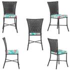 Cadeira De Jantar Reforçada Em Alumínio E Fibra Estofado Impe