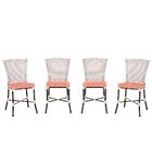 Cadeira De Jantar Reforçada Em Alumínio E Fibra Estofado Impe