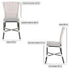 Cadeira De Jantar Reforçada Em Alumínio E Fibra Estofado Impe