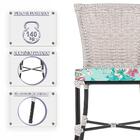 Cadeira De Jantar Reforçada Em Alumínio E Fibra Estofado Impe