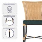 Cadeira De Jantar Reforçada Em Alumínio E Fibra Estofado Impe