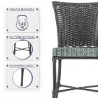 Cadeira De Jantar Reforçada Em Alumínio E Fibra Estofado Impe