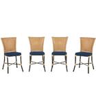 Cadeira De Jantar Reforçada Em Alumínio E Fibra Estofado Impe