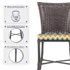 Cadeira De Jantar Reforçada Em Alumínio E Fibra Estofado Impe