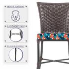 Cadeira De Jantar Reforçada Em Alumínio E Fibra Estofado Impe