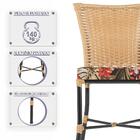 Cadeira De Jantar Reforçada Em Alumínio E Fibra Estofado Impe