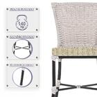 Cadeira De Jantar Reforçada Em Alumínio E Fibra Estofado Impe