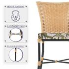 Cadeira De Jantar Reforçada Em Alumínio E Fibra Estofado Impe