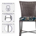 Cadeira De Jantar Reforçada Em Alumínio E Fibra Estofado Impe