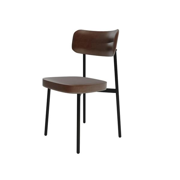 Cadeira De Jantar Revestimento Sintetico Alloa Est. Preta