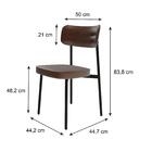 Cadeira De Jantar Revestimento Sintetico Alloa Est. Preta