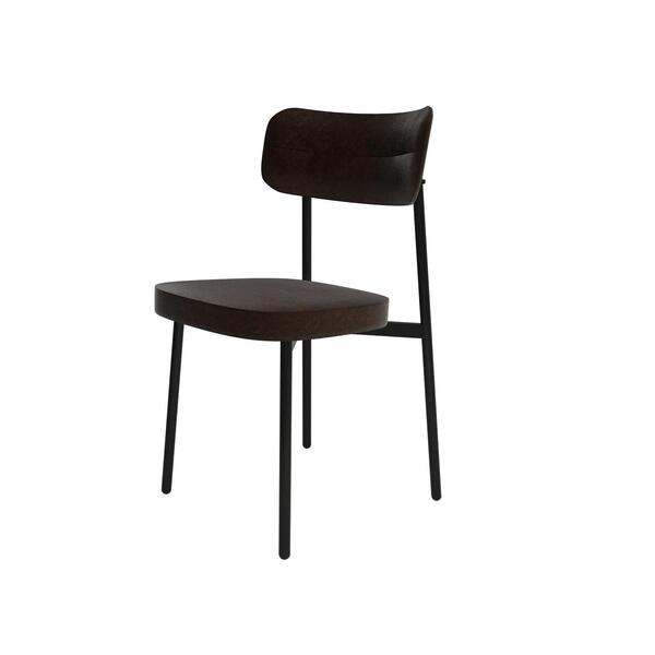 Cadeira De Jantar Revestimento Sintetico Alloa Est. Preta