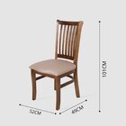 Cadeira De Jantar Roma Em Madeira Assento Estofado Imbuia