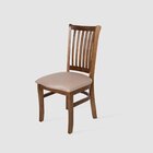 Cadeira De Jantar Roma Em Madeira Assento Estofado Imbuia