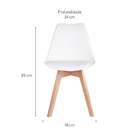 Cadeira De Jantar Saarinen Wood Branca